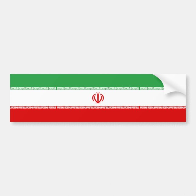 Iran Flagga Bildekal (Framsidan)