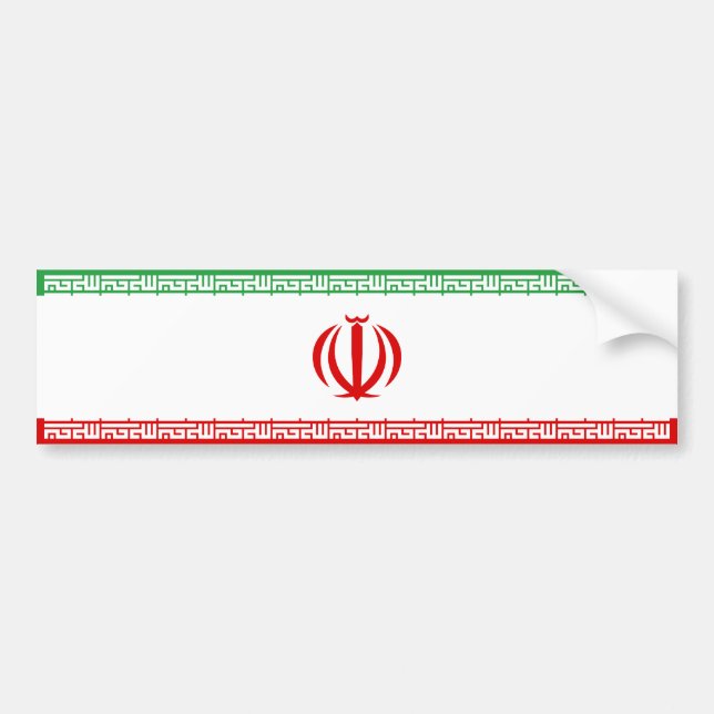Iran Flagga Bildekal (Framsidan)