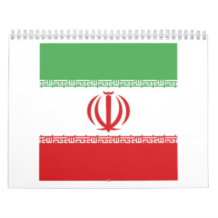 Iran Flagga Emblem Kalender