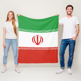 Iran flagga fleecefilt