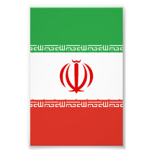 Iran flagga fototryck