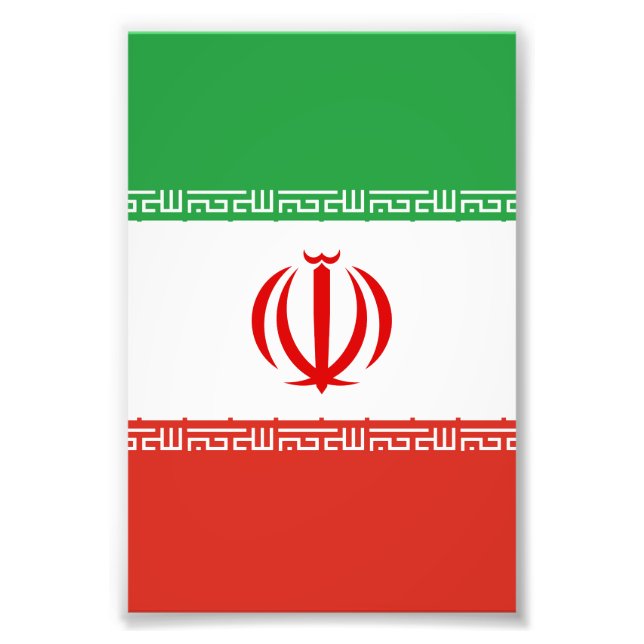 Iran flagga fototryck (Framsidan)
