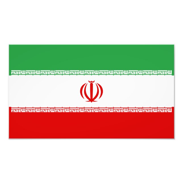 Iran Flagga Fototryck (Framsidan)