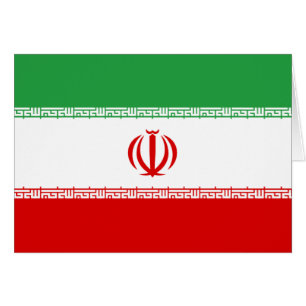 Iran Flagga Hälsningskort