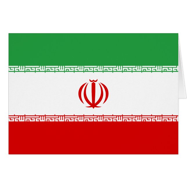 Iran Flagga Hälsningskort (Framsidan Horizontal)