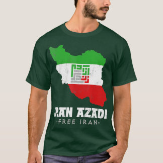 Iran Flagga, Iran Karta IRAN AZADI Free Iran, Iran T Shirt