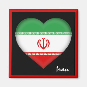 Iran flagga & Iranian Heart, resa Iran/sport Magnet
