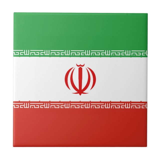 Iran flagga kakelplatta (Framsidan)