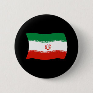 Iran Flagga Knapp
