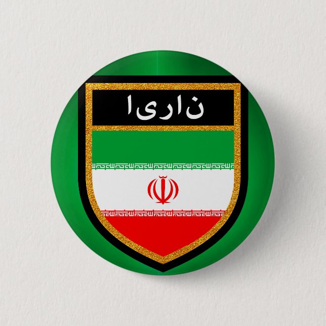Iran Flagga Knapp (Framsida)