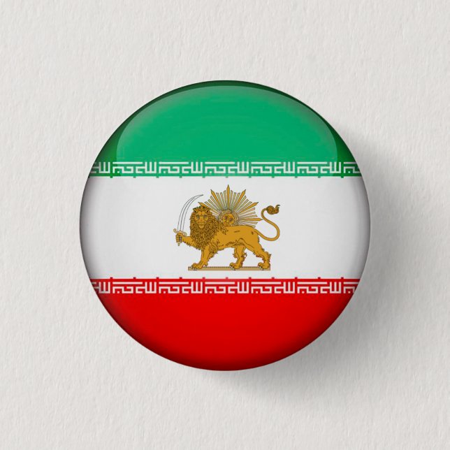 Iran Flagga Knapp (Framsida)