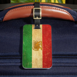 Iran flagga Lejon Och Sol Shah av Iran flagga Bagagebricka
