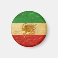 Iran Flagga Lejon och Sol Shah of Iran Flagga Magn