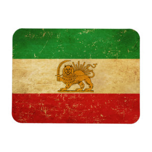Iran Flagga Lejon och Sol Shah of Iran Flagga Magnet