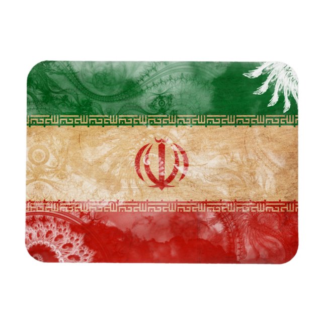 Iran Flagga Magnet (Horisontell)