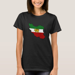 Iran-flagga med lejon t shirt