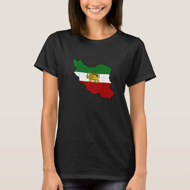 Iran-flagga med lejon t shirt (Framsida)
