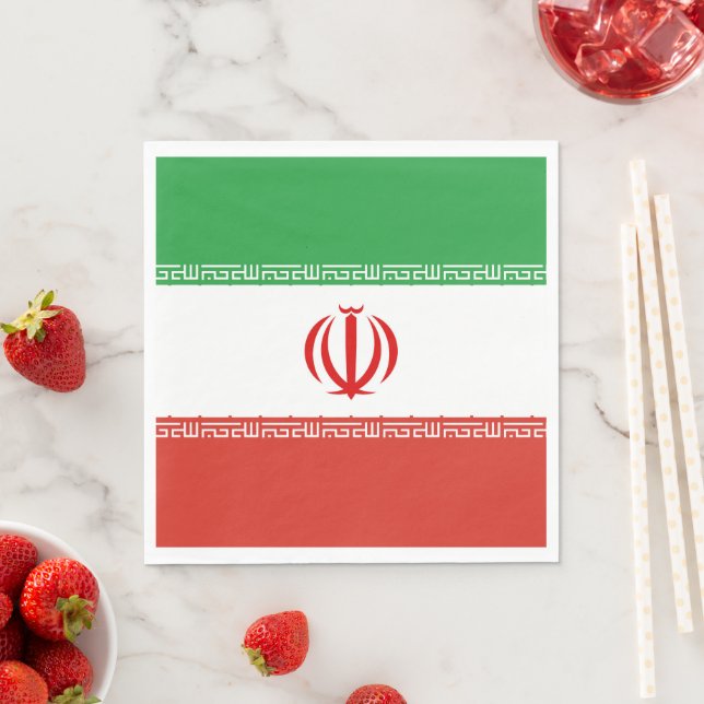 Iran flagga pappersservett (Insitu)