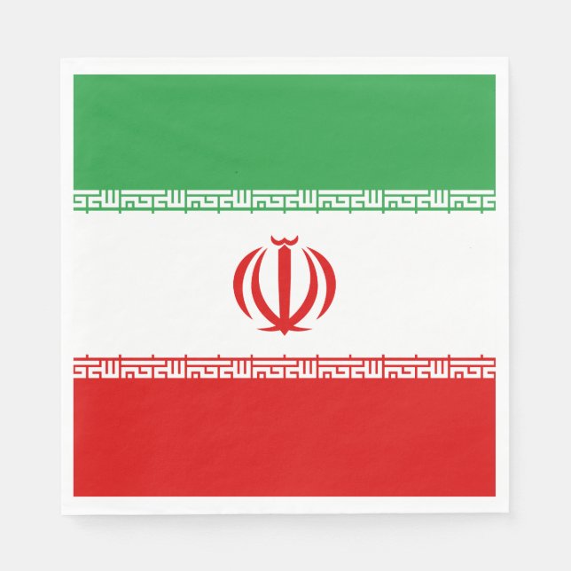 Iran Flagga Pappersservett (Framsidan)