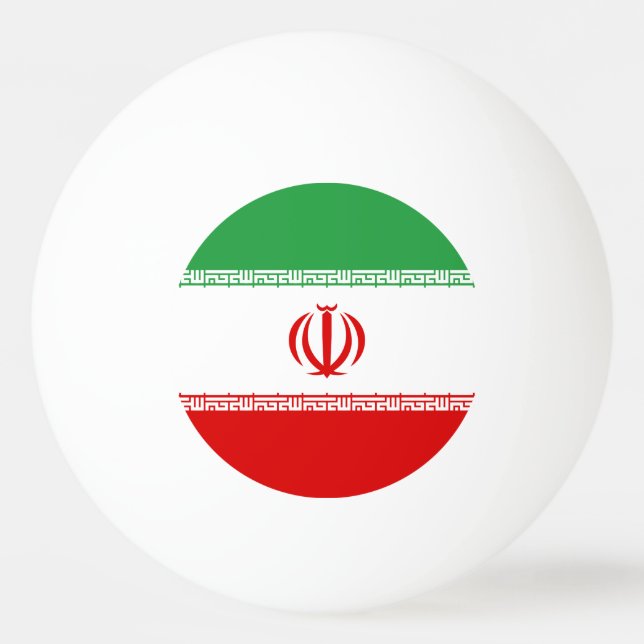 Iran Flagga Pingisboll (Framsidan)