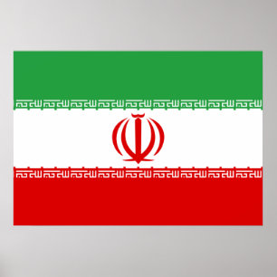 Iran Flagga Poster