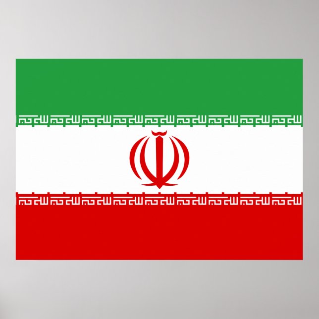 Iran Flagga Poster (Framsidan)