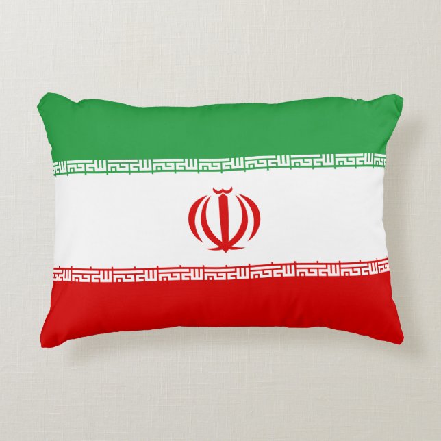Iran Flagga Prydnadskudde (Framsidan)