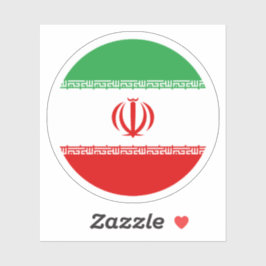 Iran Flagga Round Sticker Klistermärken
