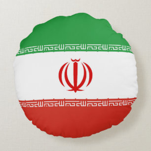 Iran flagga rund kudde