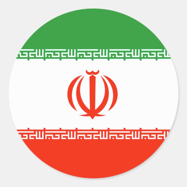Iran flagga runt klistermärke (Framsida)