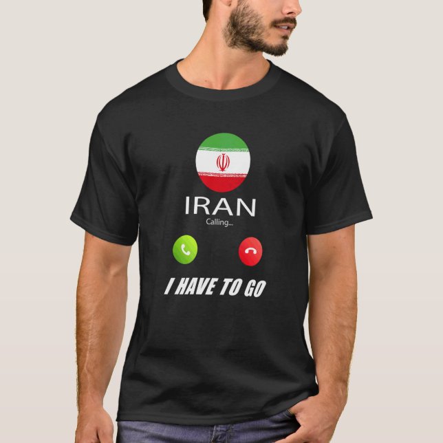 Iran Flagga Souvenir Iran Ringer Ringer   T Shirt (Framsida)