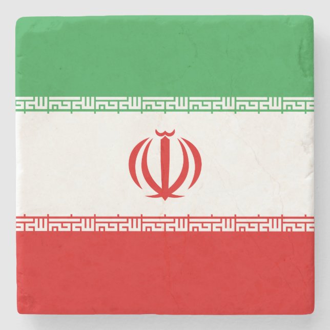Iran Flagga Stenunderlägg (Framsidan)