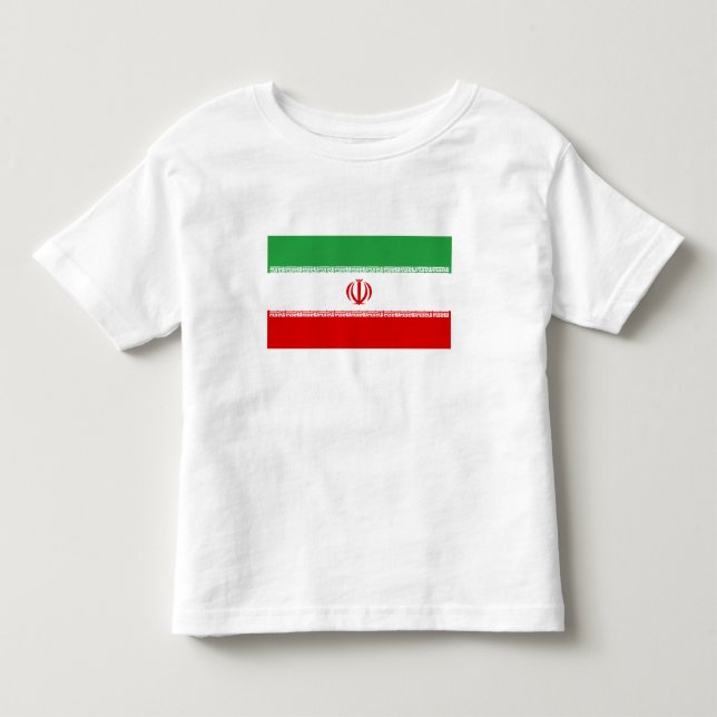 Iran Flagga T Shirt (Framsida)