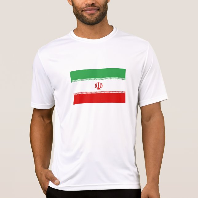 Iran Flagga T Shirt (Framsida)