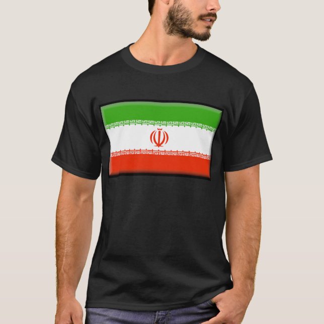 Iran flagga t shirt (Framsida)