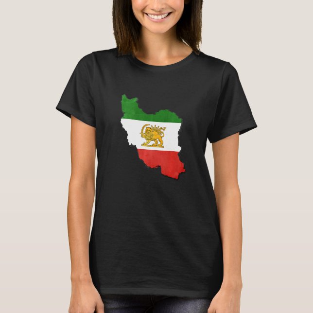 Iran Flagga T Shirt (Framsida)
