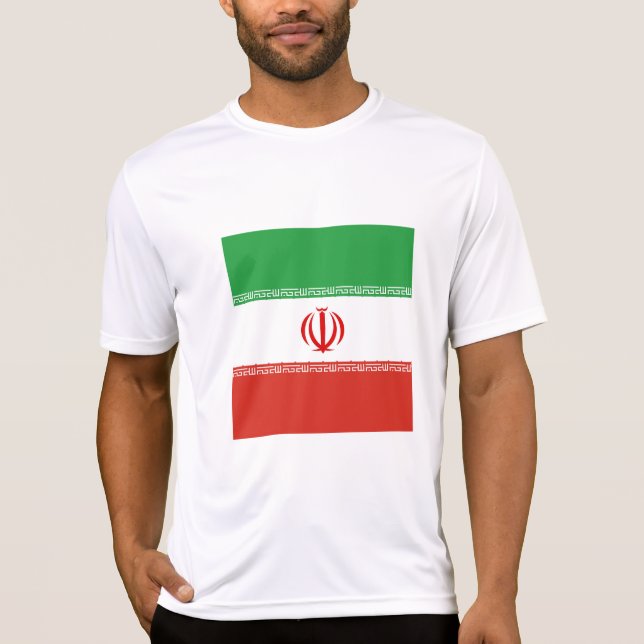 Iran flagga t shirt (Framsida)