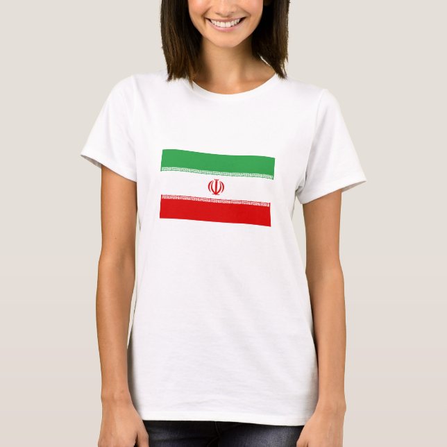Iran Flagga T Shirt (Framsida)