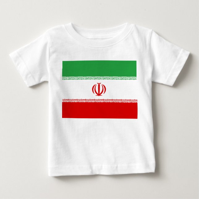Iran Flagga T Shirt (Framsida)