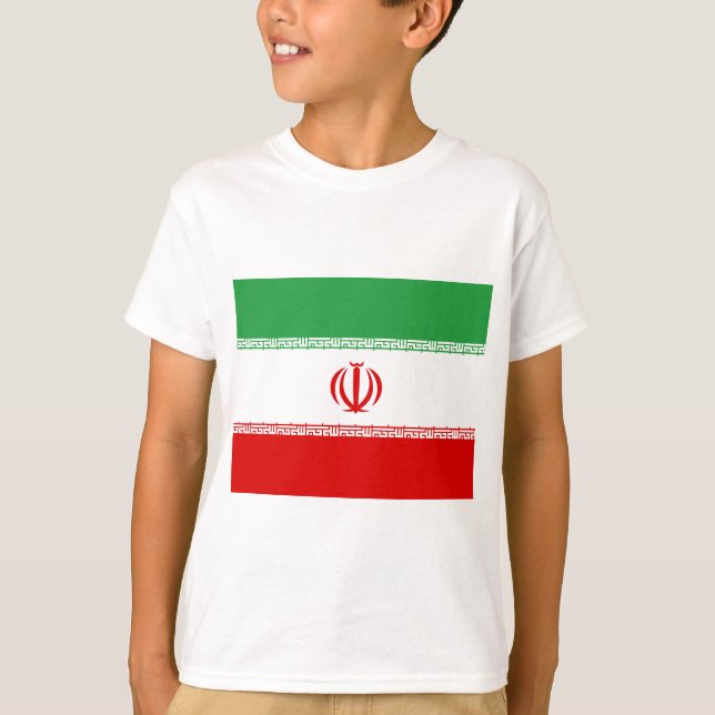 Iran Flagga T Shirt (Framsida)