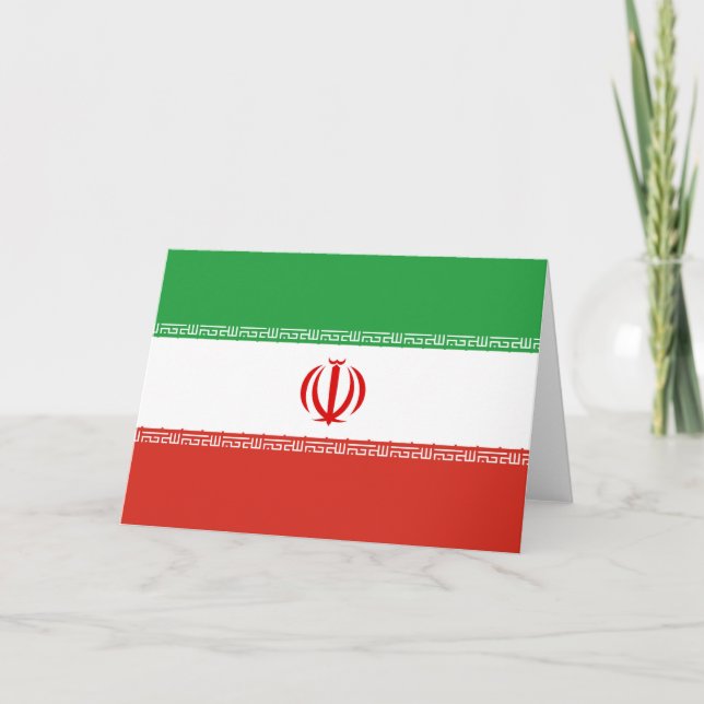 Iran flagga tack kort (Framsida)