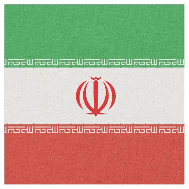 Iran flagga tyg (Närbild)