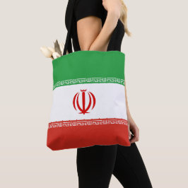 Iran flagga tygkasse
