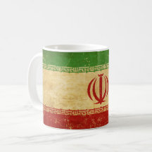 Iran flagga vintage design