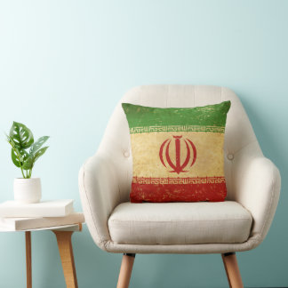 Iran flagga vintage design kudde