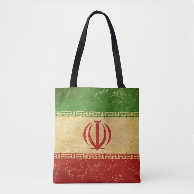 Iran Flagga Vintage Design Tygkasse (Framsida)