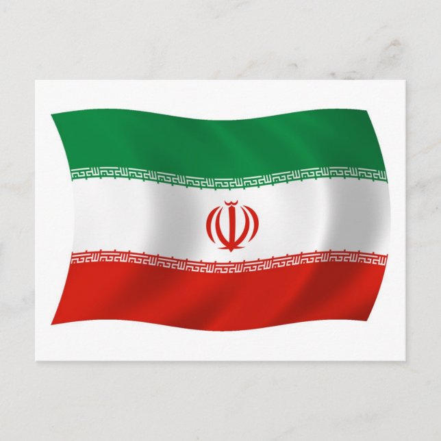 Iran Flagga vykort (Framsida)