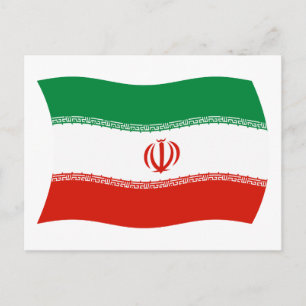 Iran Flagga vykort