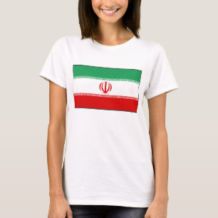 Iran Flagga x Karta T-Shirt