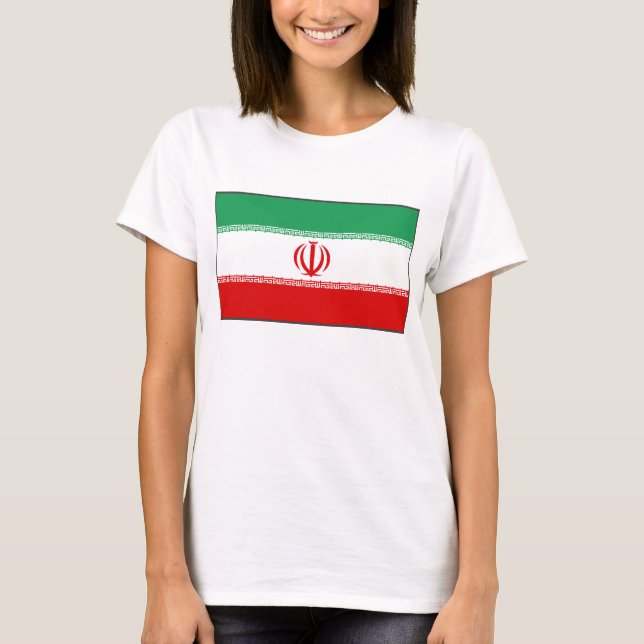 Iran Flagga x Karta T-Shirt (Framsida)
